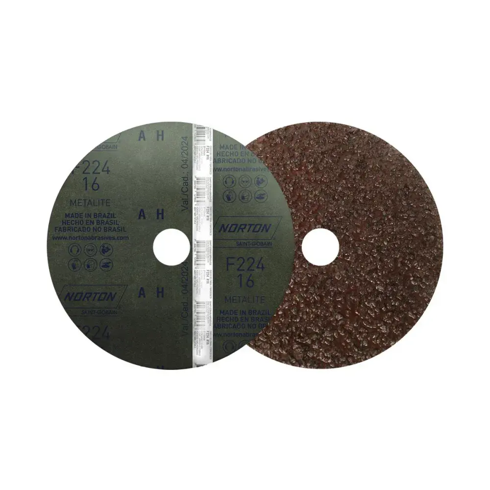 Disco lixa fibra F224 115X22MM grão 16 Norton — fotografia de referência