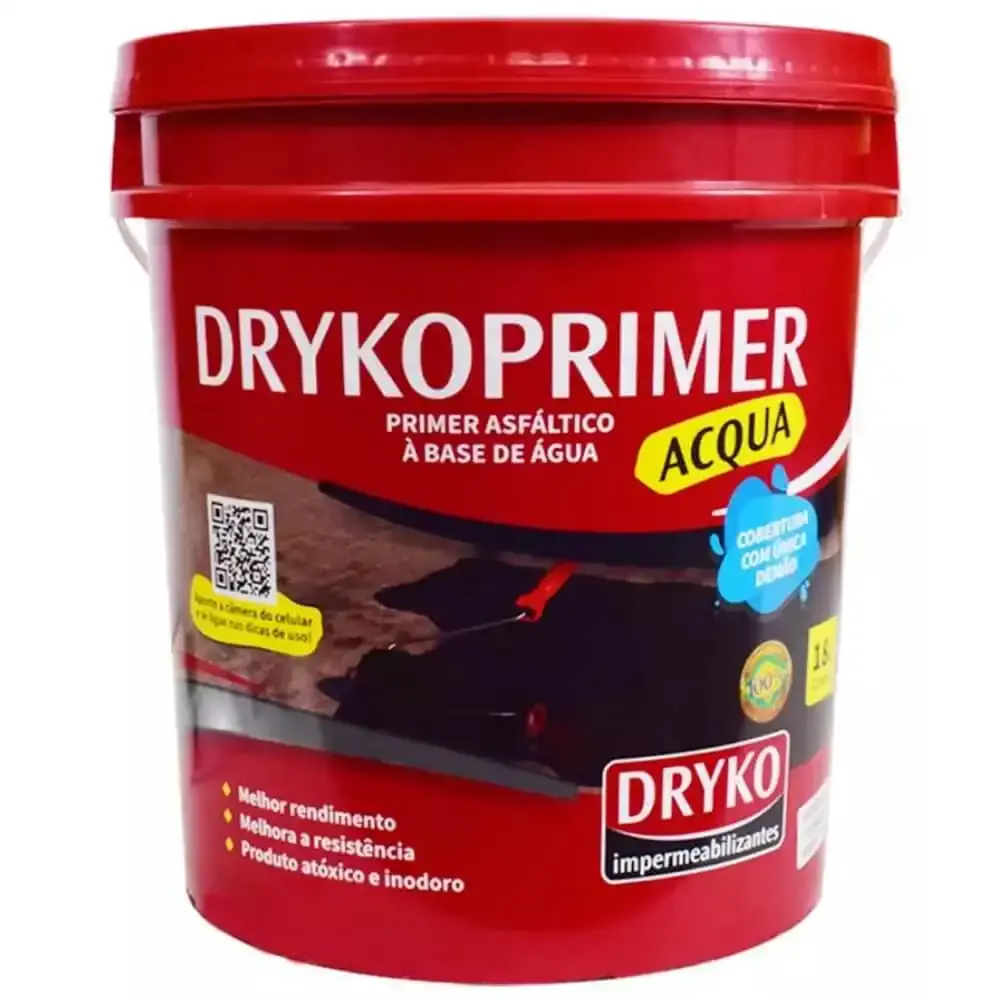 Primer asfáltico 18 litro base de água drycoprimer acqua Dryko