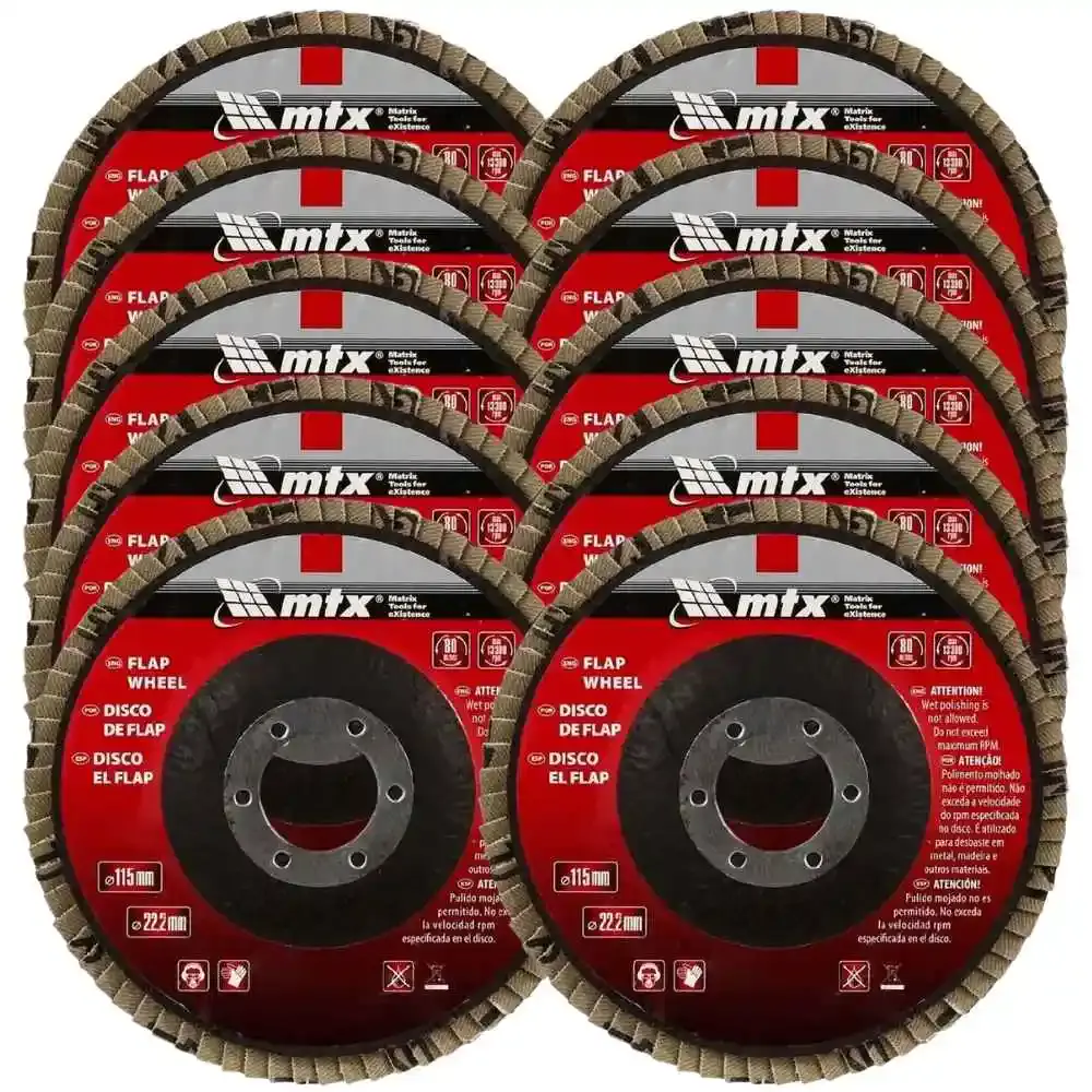 Disco de lixa flap 4,1/2 POL grana 80 kit com 50 unidades MTX — fotografia 2