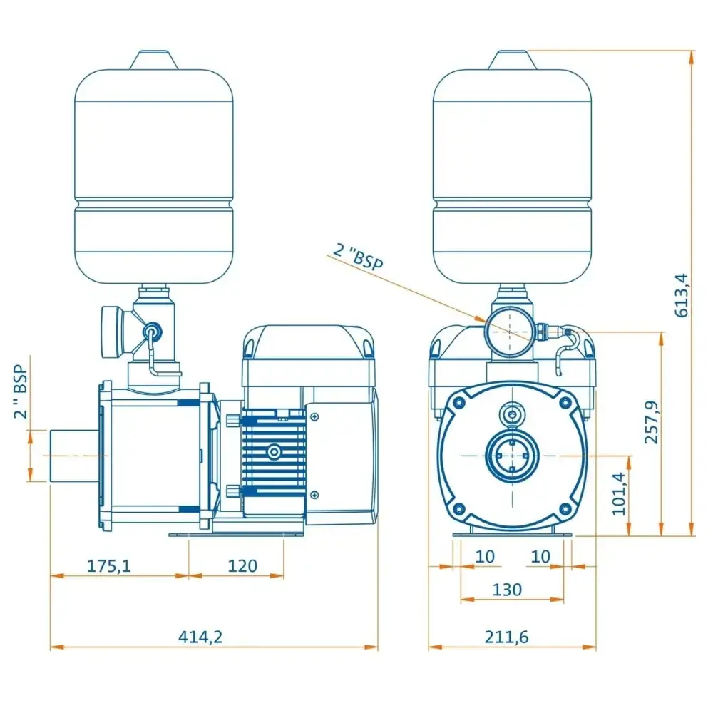 Bomba pressurizada 3 CV jet comfort inverter 55 Dancor 220 V — fotografia 5