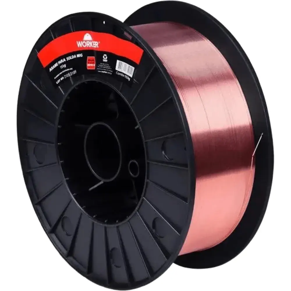 Arame de solda mig 0,8MM carretel em plástico 15KG da Worker — fotografia 12