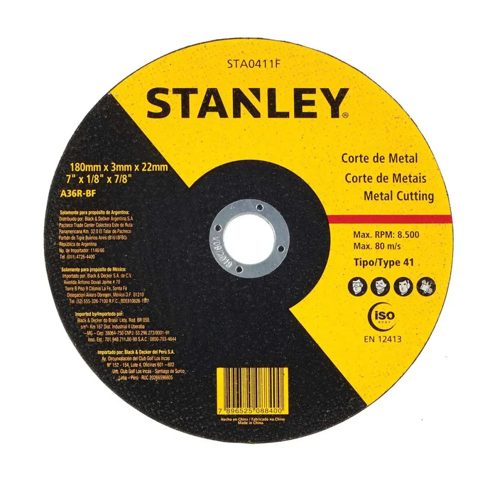 Disco flap fibra cônico 180MM Z120 Stanley — fotografia de referência