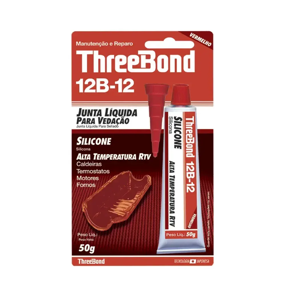 Silicone alta temperatura 12B 50G vermelho three bond — fotografia 2