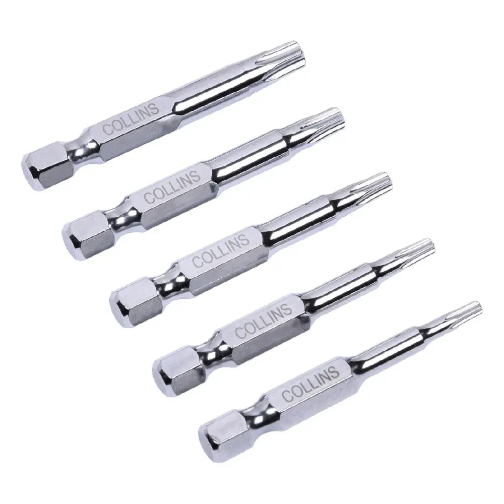 Jogo de bits 1/4 torx 50MM 5 peç Collins — fotografia de referência