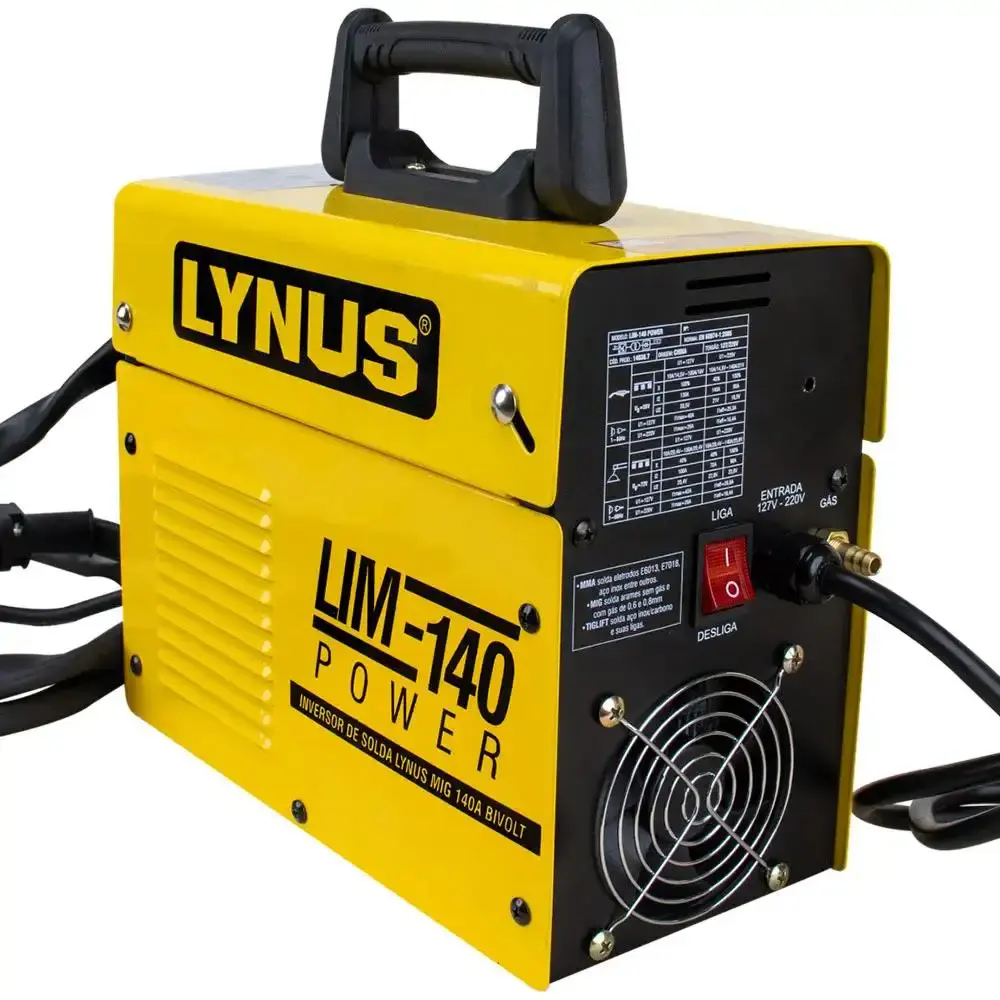 Solda inversora multiprocesso TIG MIG eletrodo 140A LIM-140 power bivolt Lynus bivolt — fotografia 2