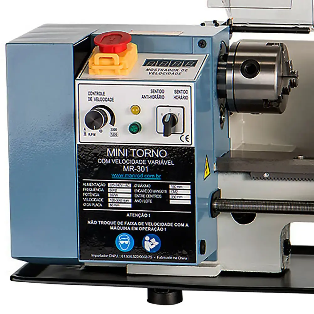 Torno mecânico de bancada MR-301 350MM 220V Manrod — fotografia 3