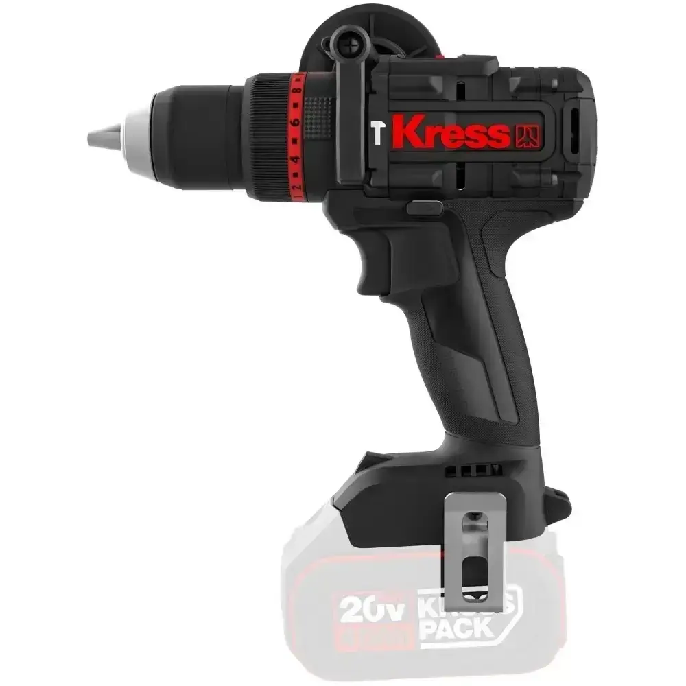 Parafusadeira de impacto 1/2POL e esmerilhadeira angular 5POL com carregador e bateria 20V 4.0AH Kress — fotografia 5