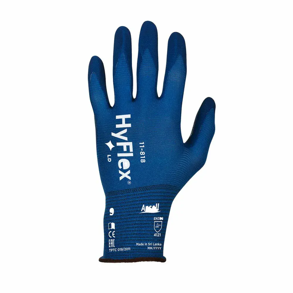 Luvas de segurança multiuso hyflex em nbr azul p Ansell