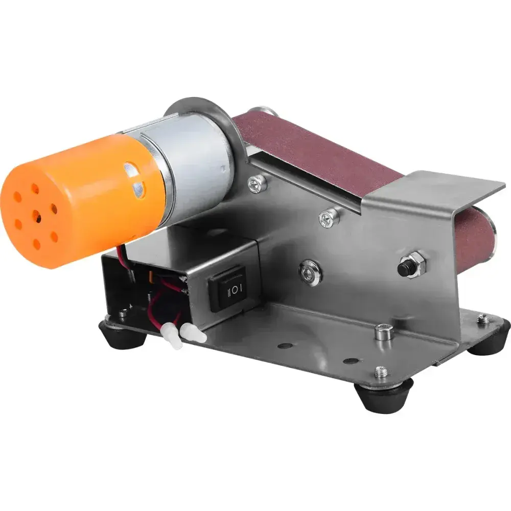 Mini lixadeira de cinta com 10 lixas 330X30MM 9000RPM biv Bumafer — fotografia 9
