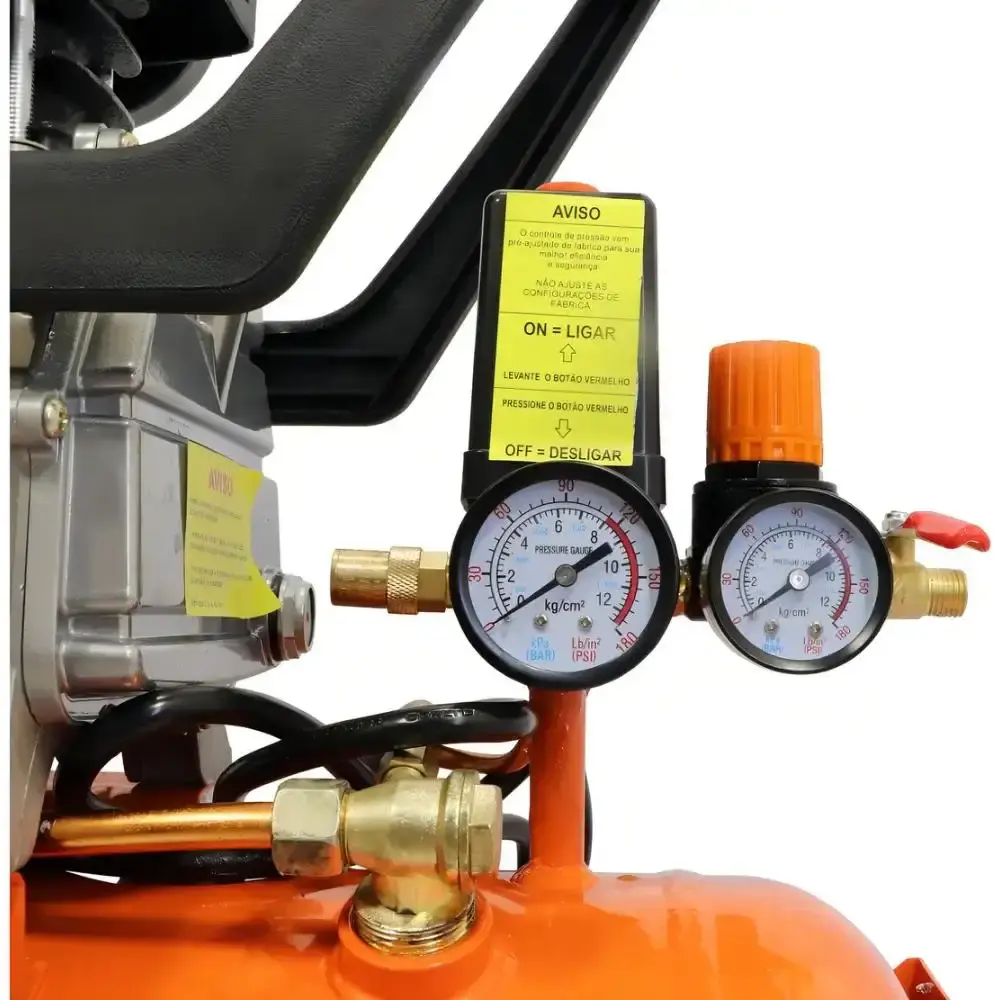 Compressor de ar 24 litros 2,5 hp 220V VC25-2 Vulcan — fotografia 5