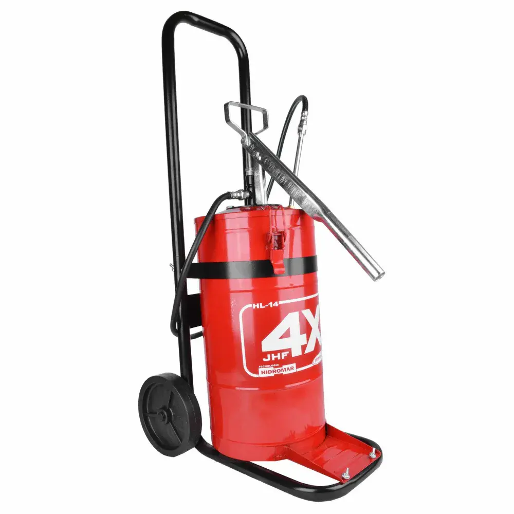 Engraxadeira manual com carrinho HL14 capacidade 14 kg hydronlubz Ghel Plus