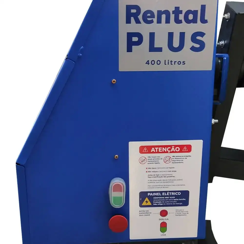 Betoneira 400 litros rental motor weg 2,0 HP mono 220V Metalosa — fotografia 9