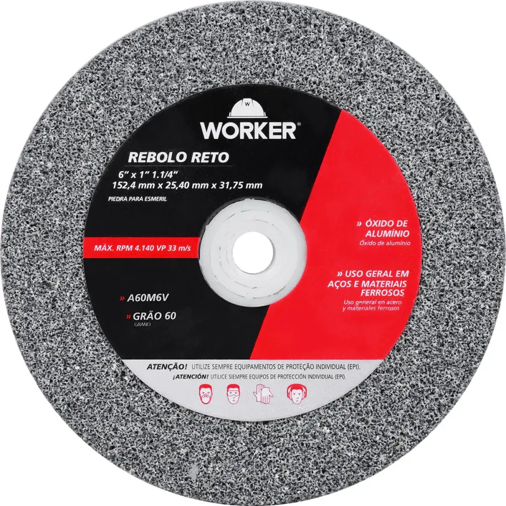 Rebolo uso geral 6X1X1.1/4 fino Worker — fotografia de referência