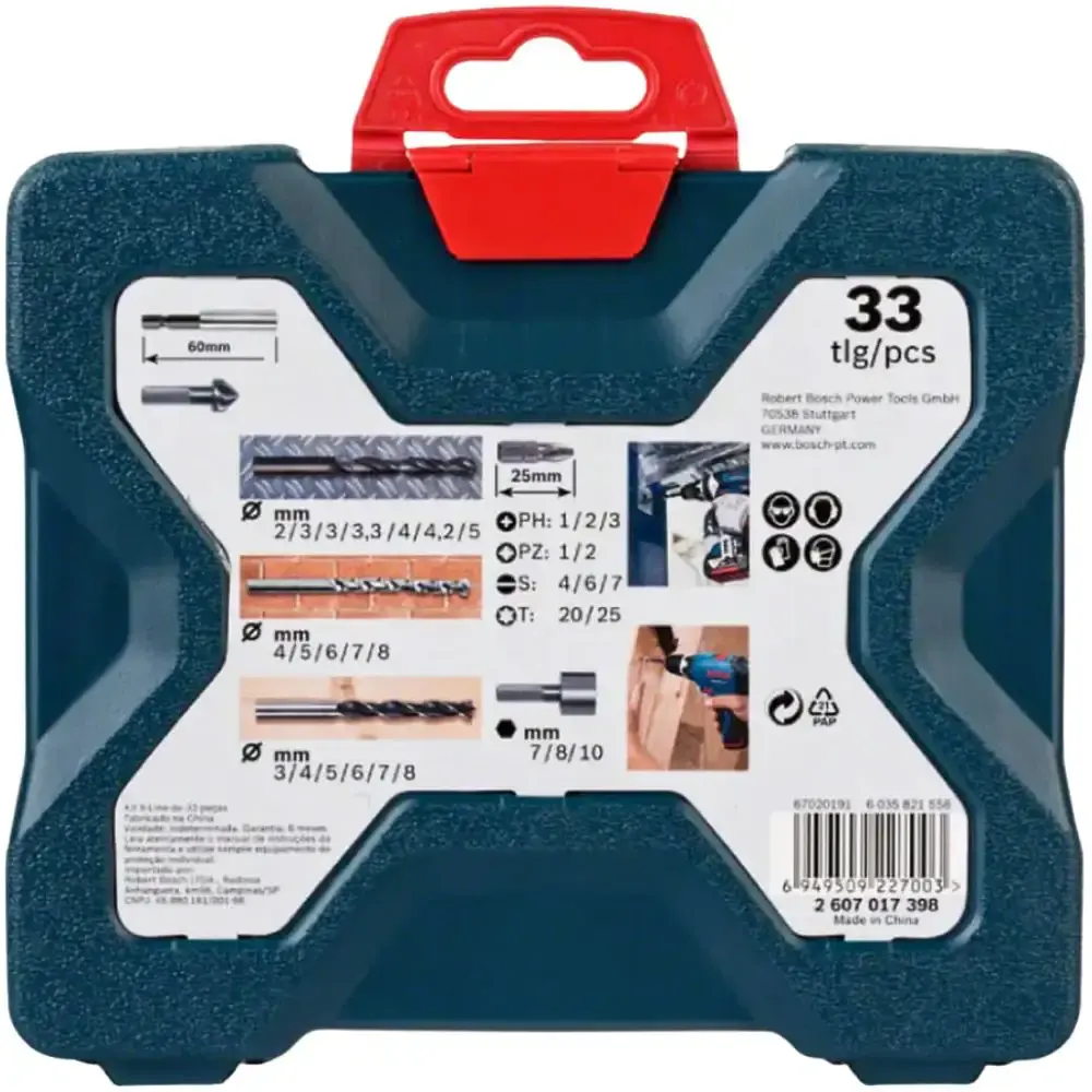 Serra circular 184MM 1300W GKS 130 com disco e estojo brocas e pontas 33 peças Bosch 110 V — fotografia 8