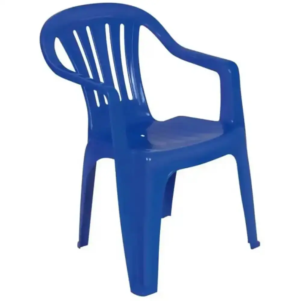Cadeira tipo poltrona em plástico bela vista azul Mor
