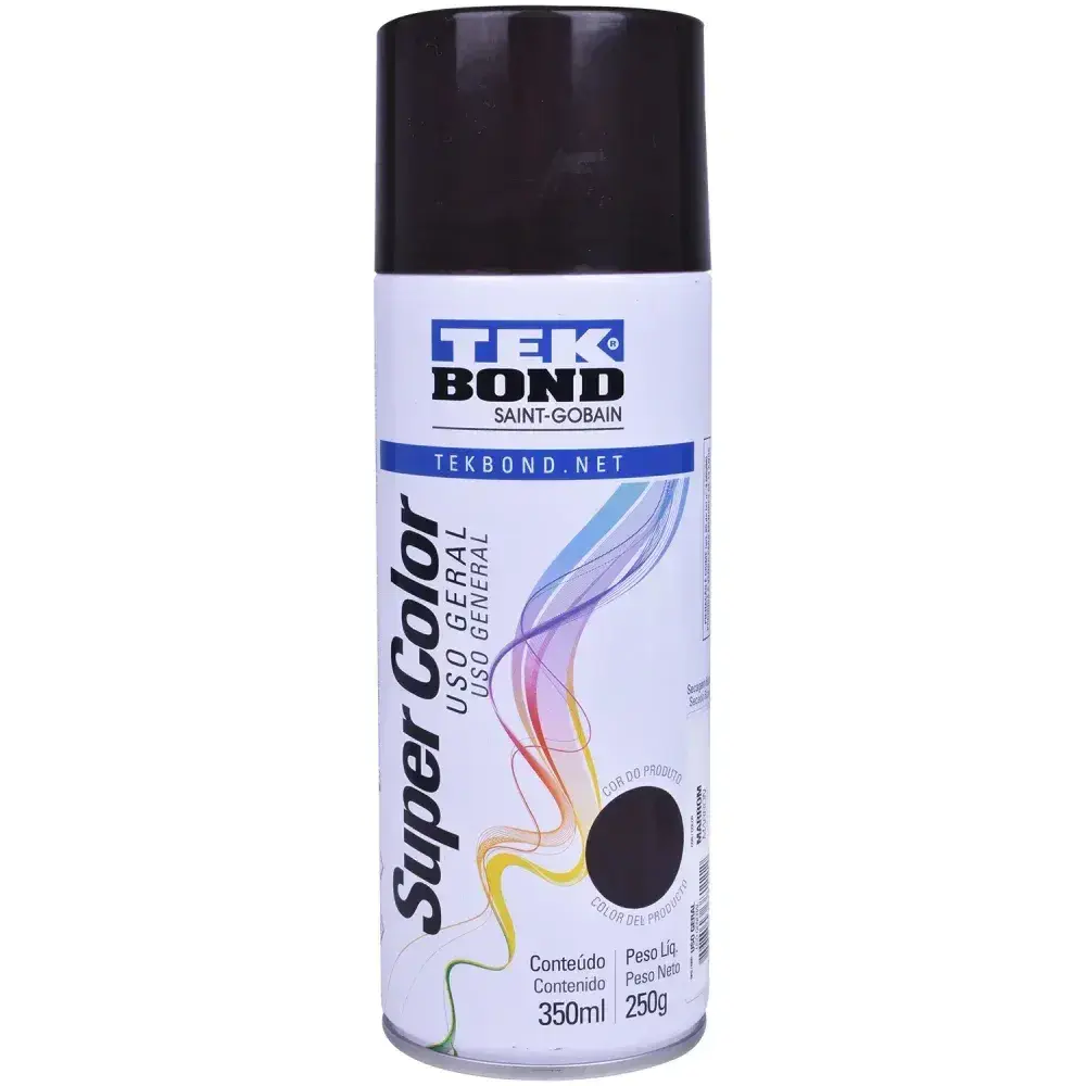 Tinta spray uso geral marrom 350ML Tekbond — fotografia 6