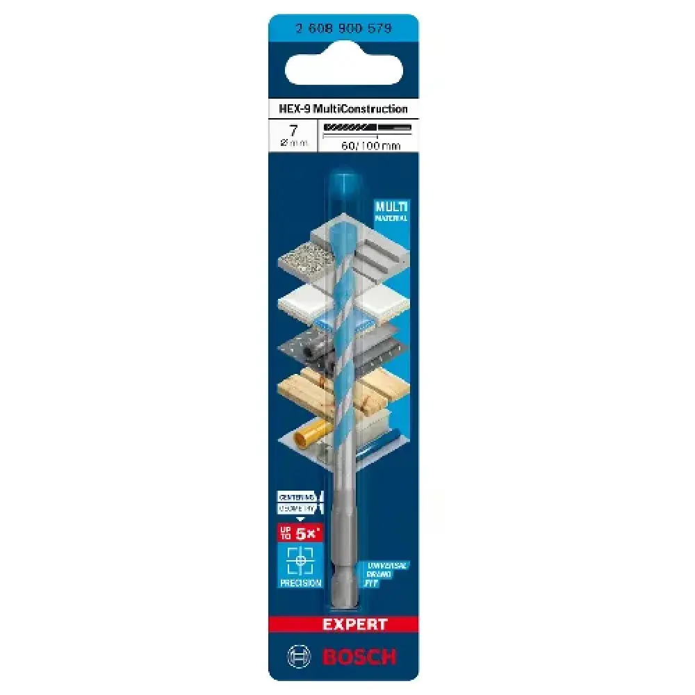 Broca HEX-9 7X60X100 multiconstruction Bosch — fotografia 10