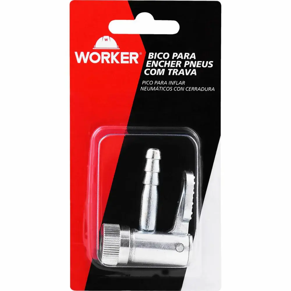 Bico para encher pneus com trava 5/16 Worker — fotografia 7