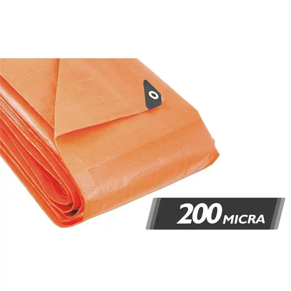 Lona Reforçada de Polietileno Laranja 10m x 10m VONDER — fotografia 3