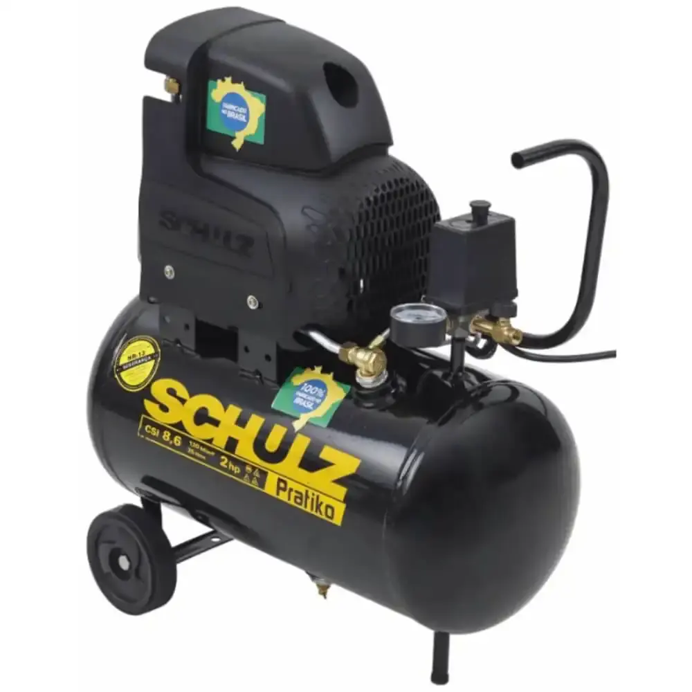 Compressor de Ar Schulz Pratiko 8,6PCM 25L 127V ou 220V CSI8,6/25 SCHULZ 110 V — fotografia 4
