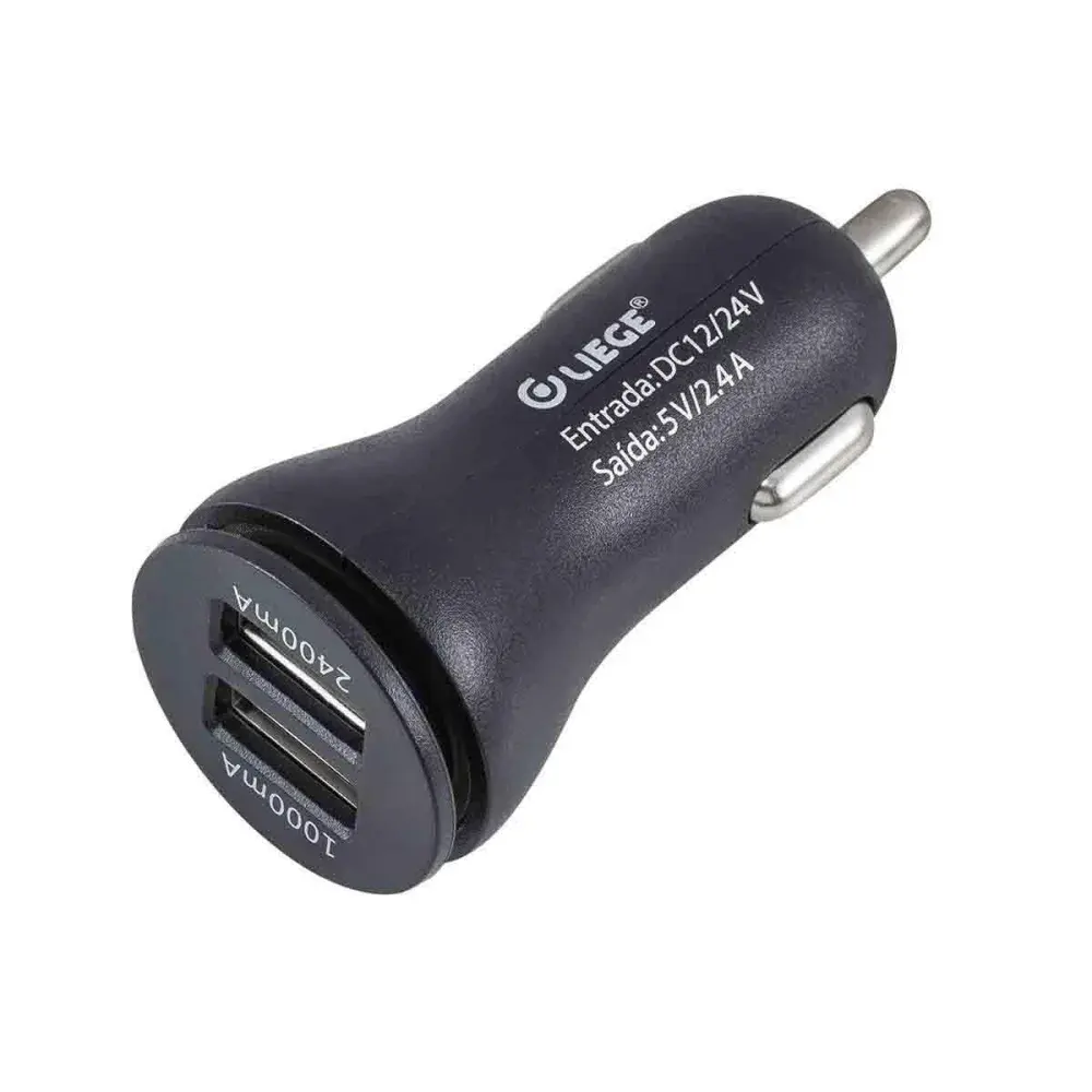 Carregador usb Liege 2 saidas 12/24V pr