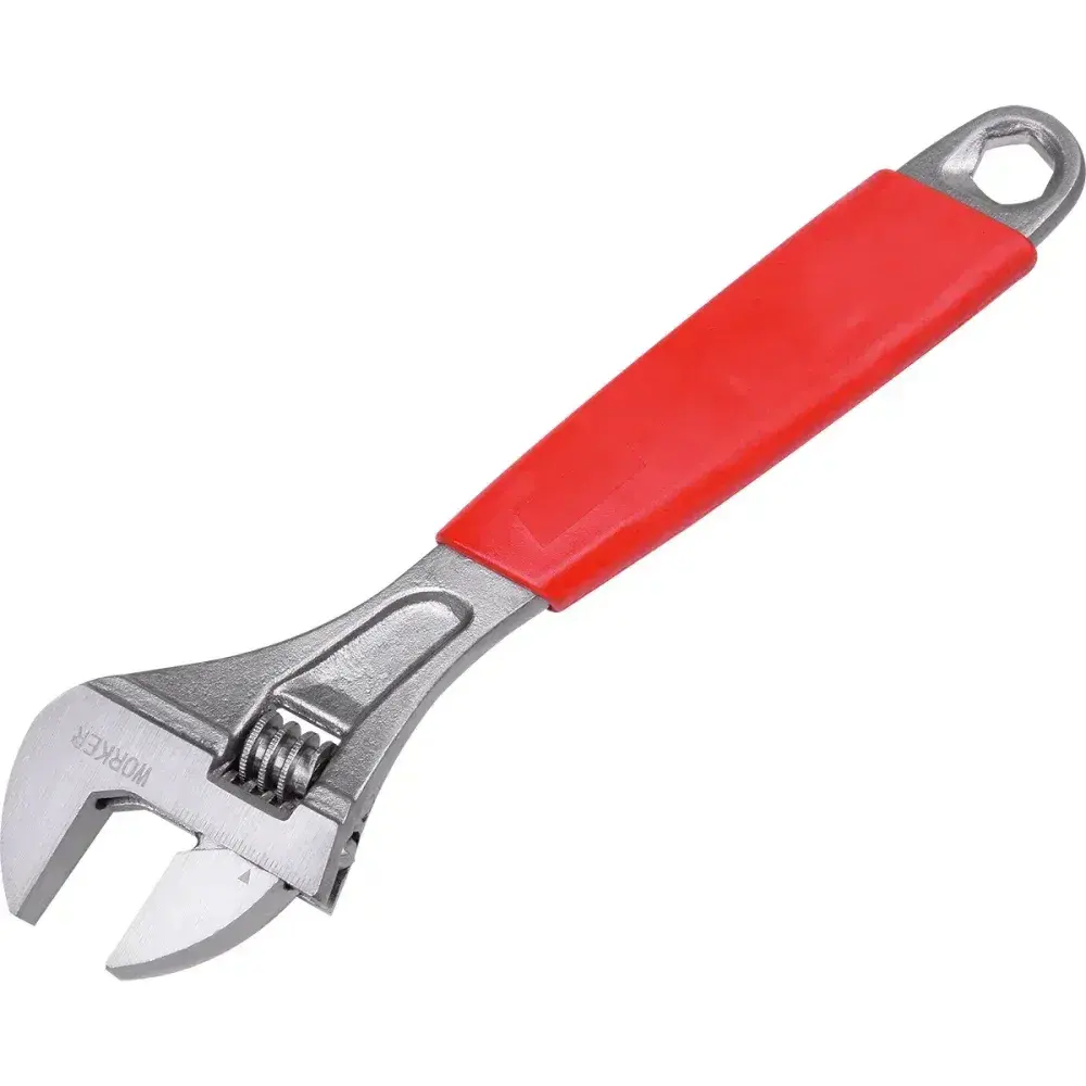 Chave ajustável 6 - 150MM niquelado cabo pvc Worker — fotografia 7