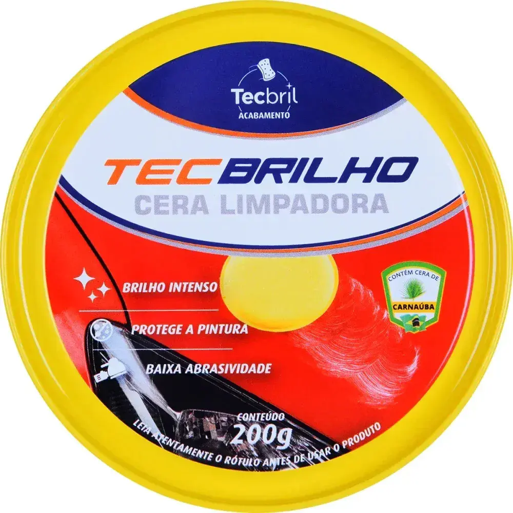 Cera limpadora com silicone e carnaúba 200G Tecbril — fotografia 5