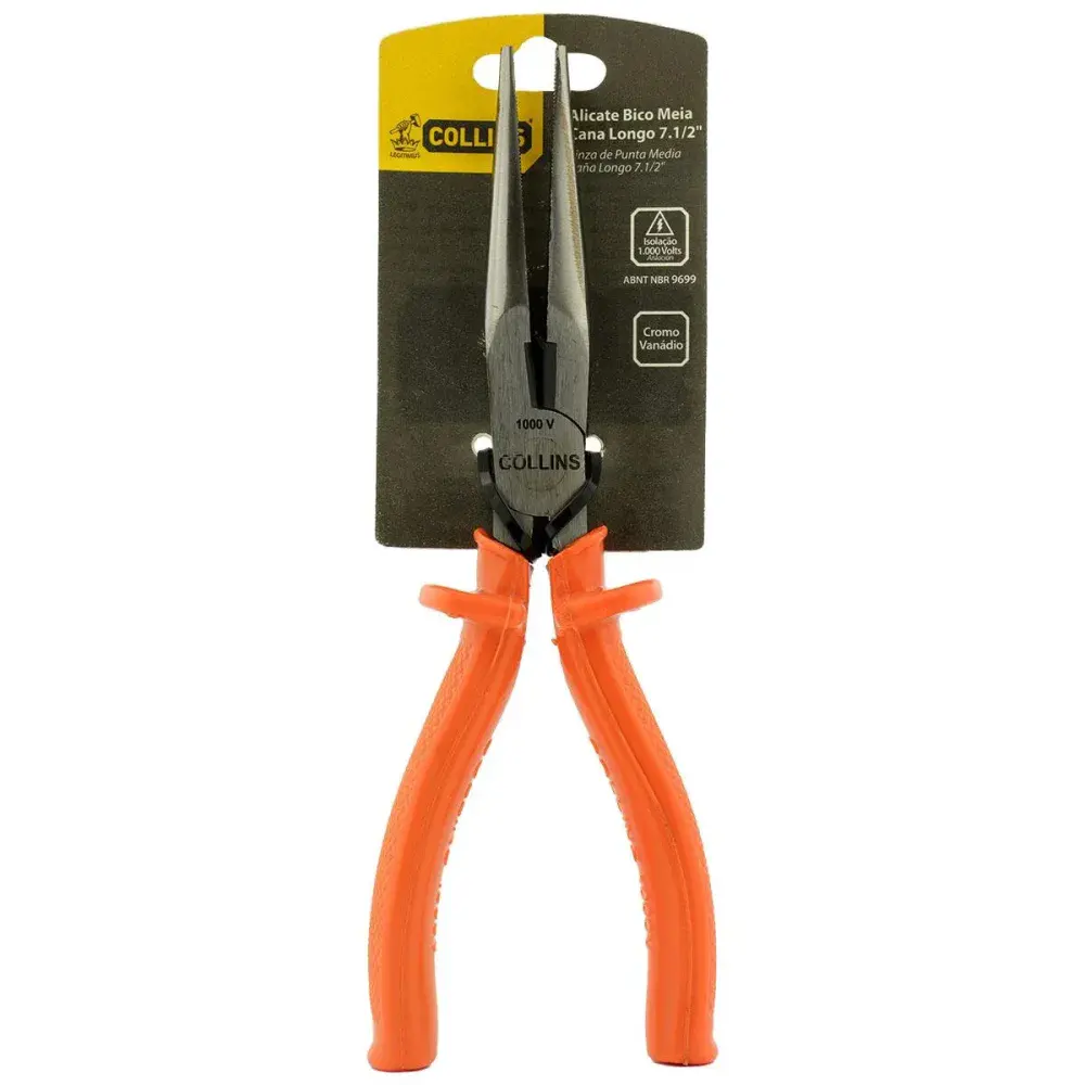 Alicate de bico meia cana longo 7.1/2” Collins — fotografia 7