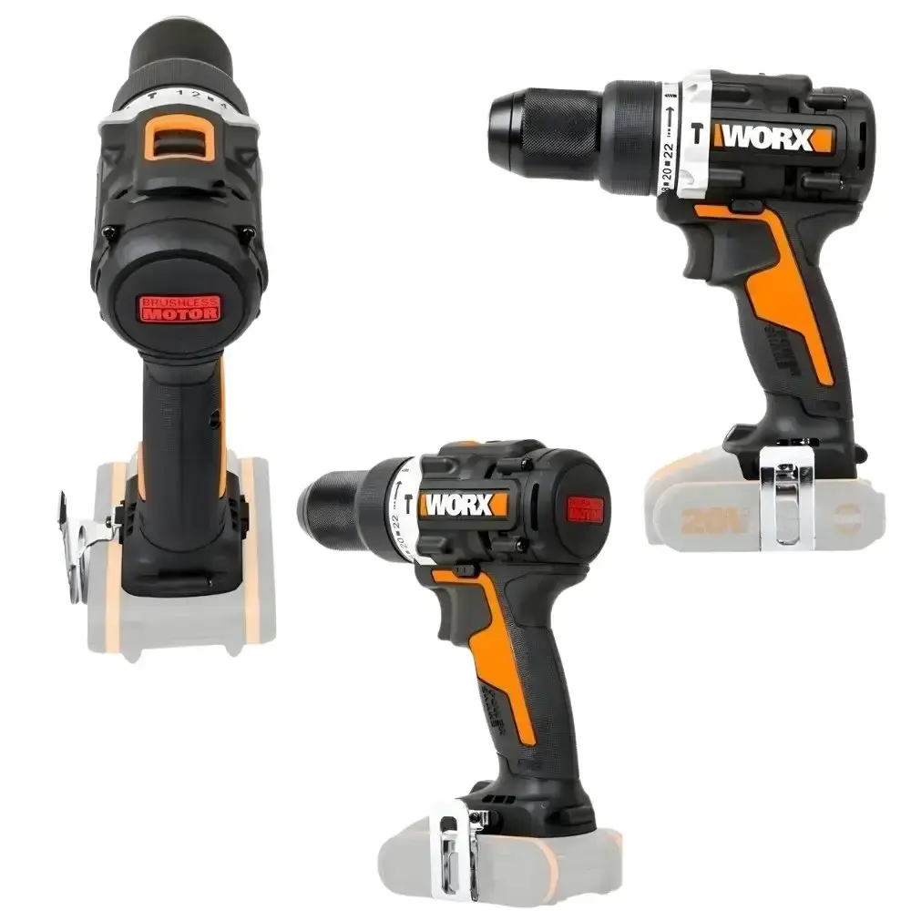 Parafusadeira e furadeira de impacto 1/2POL 2 baterias e carregador com chave de impacto 20V 1/2POL 300NM worx Positec — fotografia 3
