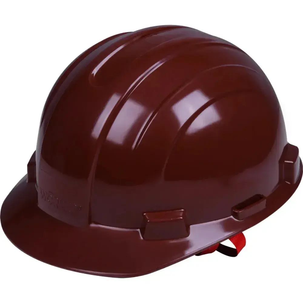 Capacete de proteção industrial marrom max Worker — fotografia 7