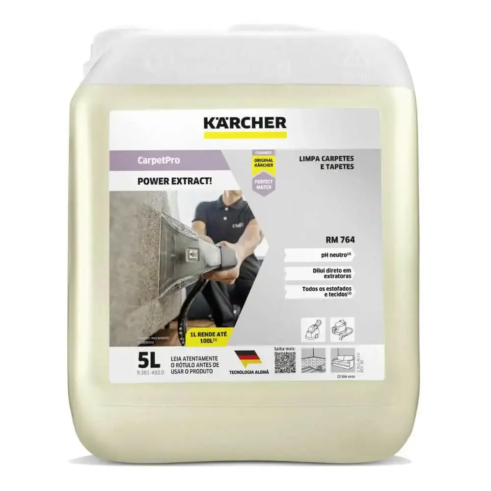 Detergente líquido carpet pro power extract RM 764 5 litros Karcher — fotografia 2