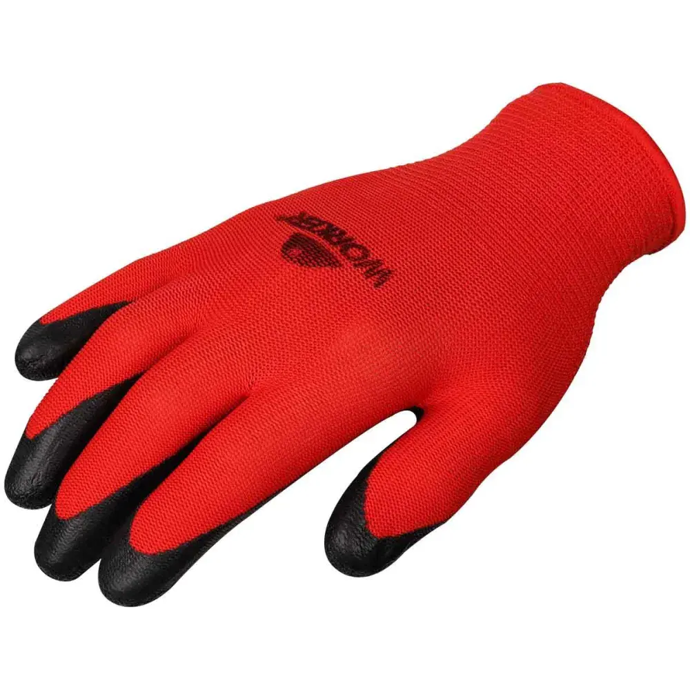 Luva de segurança de borracha látex grip WK12 T7” p Worker — fotografia 4