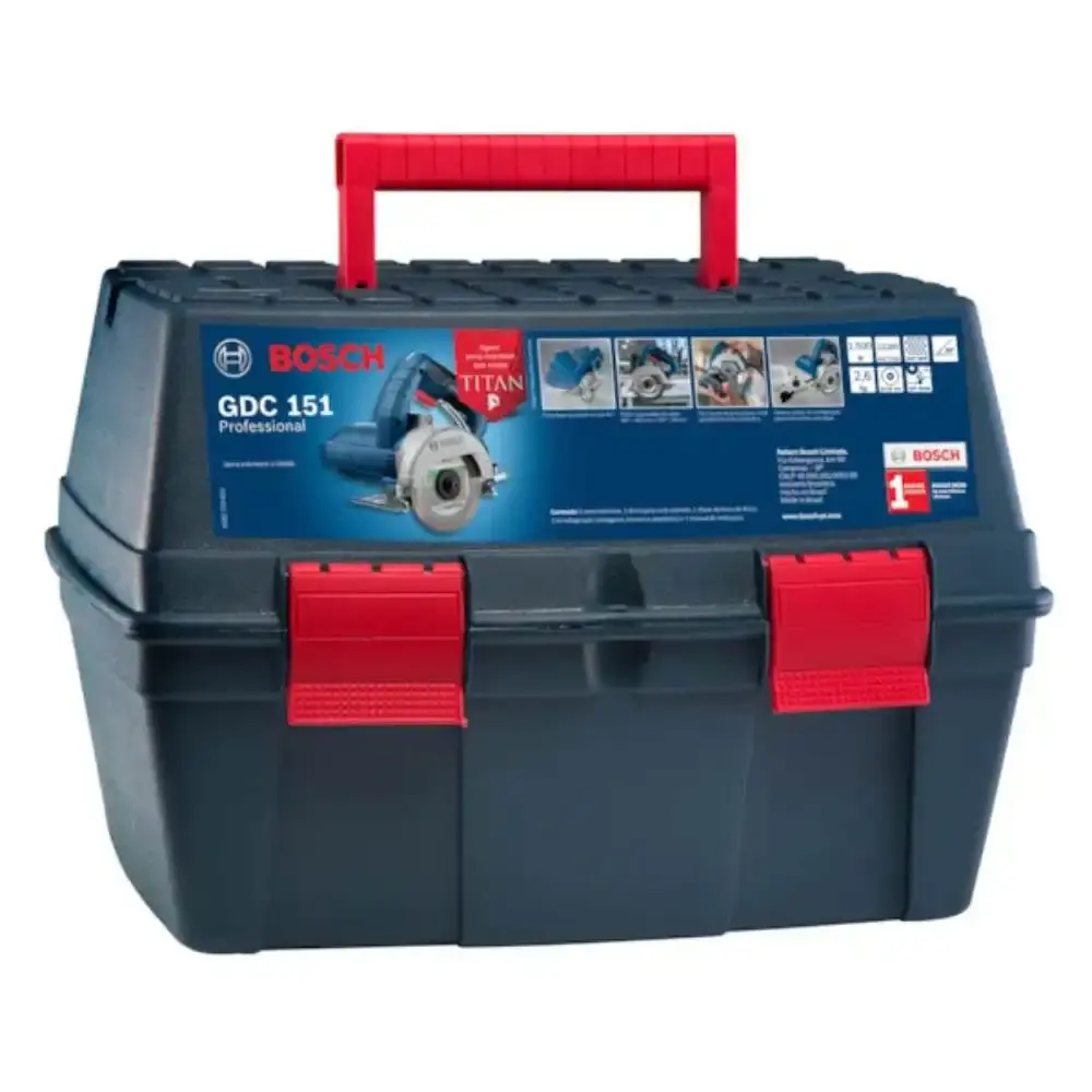Serra mármore 5 POL 1500W titan GDC 151 com maleta, kit refrigeração e disco Bosch 220 V — fotografia 10