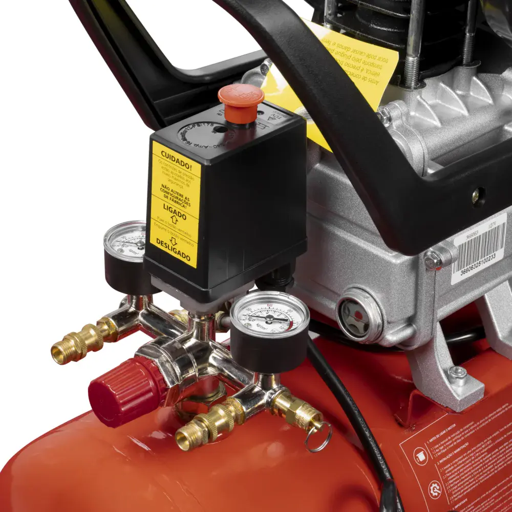 Compressor de ar 1.5HP 20L 8BAR Worker — fotografia 5