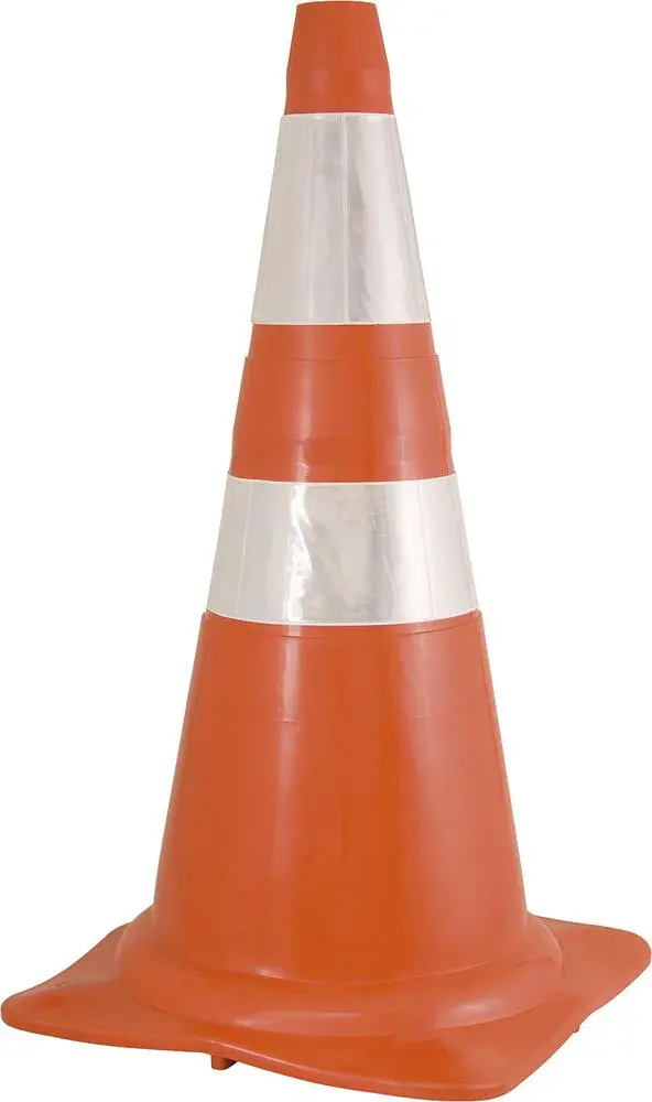 Cone 75CM branco/laranja padrao abnt Plastcor