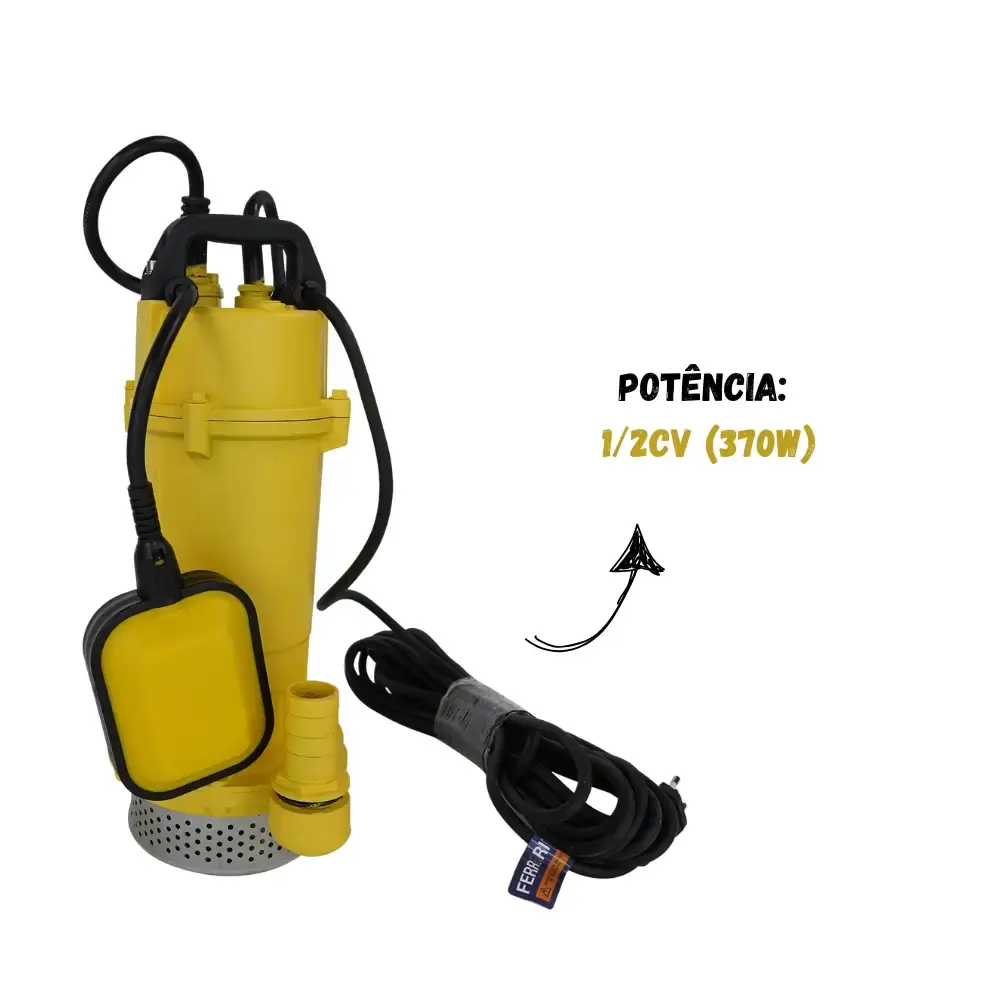 Bomba submersível para água suja 370W premium BS16 Ferrari 110 V — fotografia 5