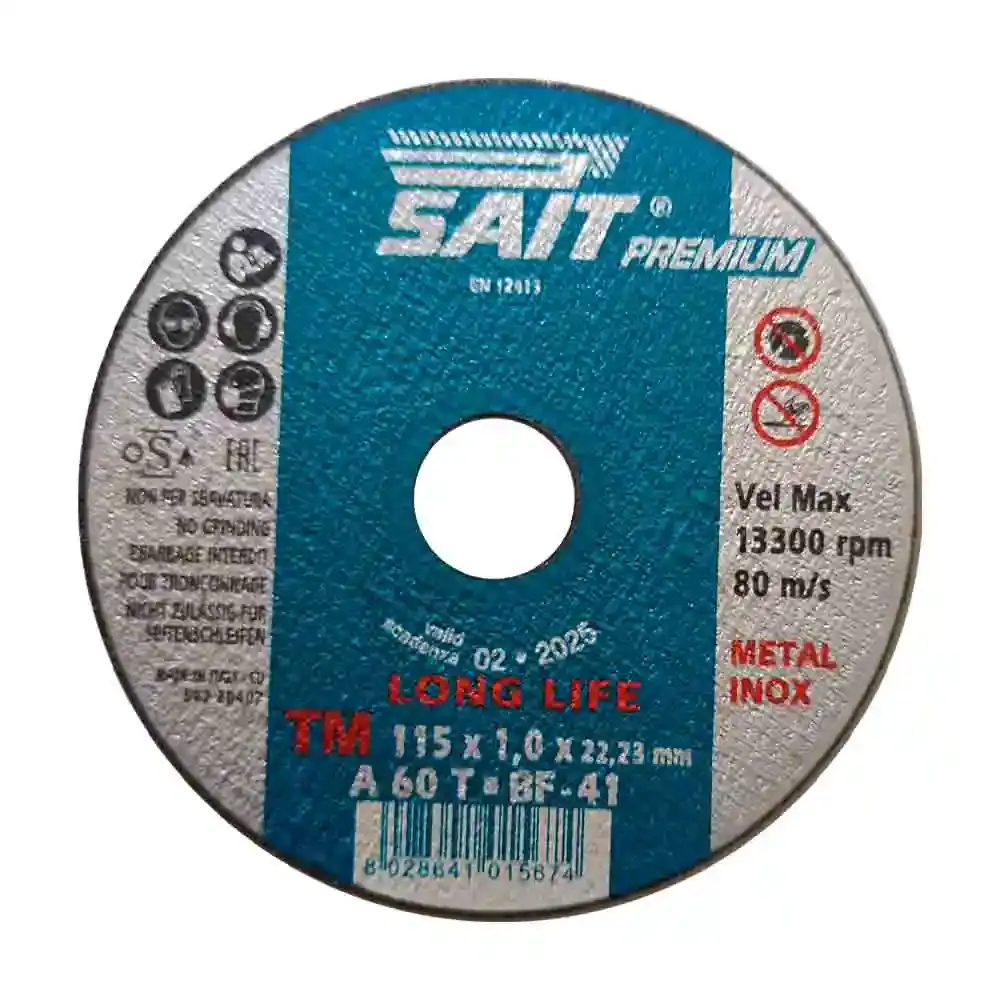 Disco de Corte Inox 4.1/2 POL x 1 MM A60T SAIT