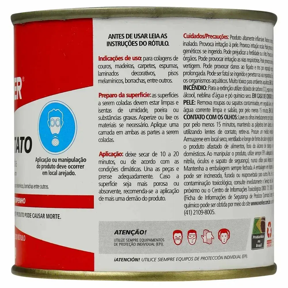 Cola de contato à base de borracha 200G Worker — fotografia 8