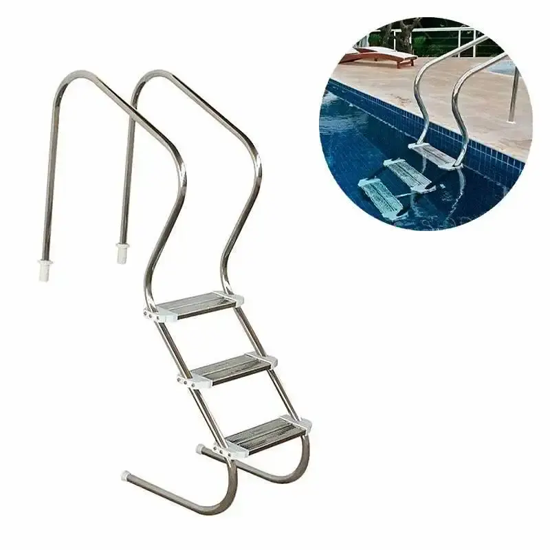Escada para piscina 3 degraus confort inox 010102 Sodramar — fotografia de referência