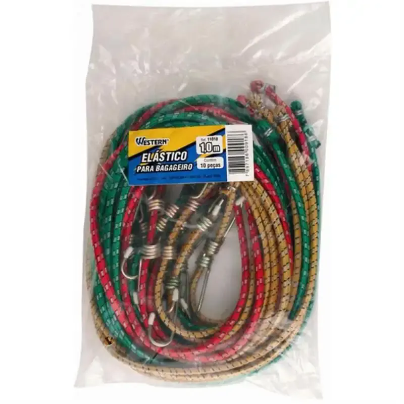 Elástico extensor para bagageiro 1 metro kit com 10 peças Western — fotografia 3