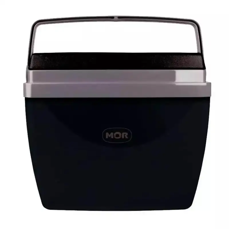 Caixa térmica 34 litros preta com copo térmico 700ML inox com abridor Mor — fotografia 4