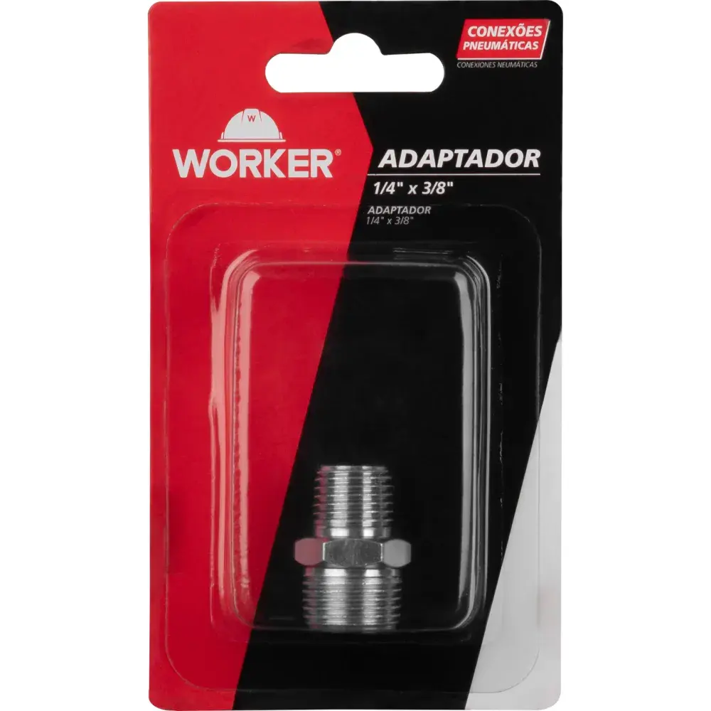 Adaptador 1/4(MACHO) x 3/8(MACHO) 1 peça Worker — fotografia 10