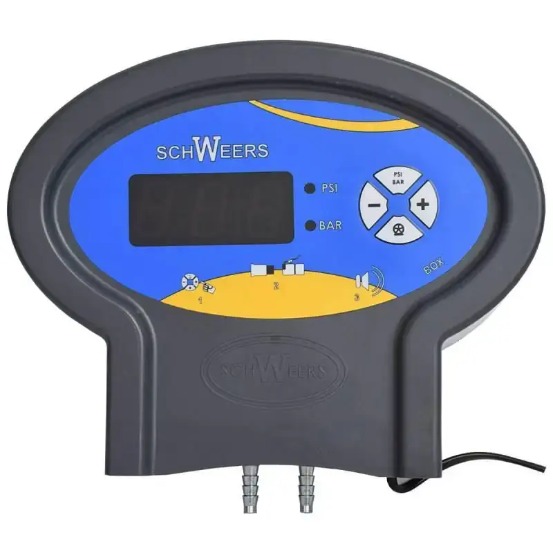 Calibrador de pneus ABS digital de 5 à 145 PSI SCH-145 BOX 110/220V Schweers — fotografia 2