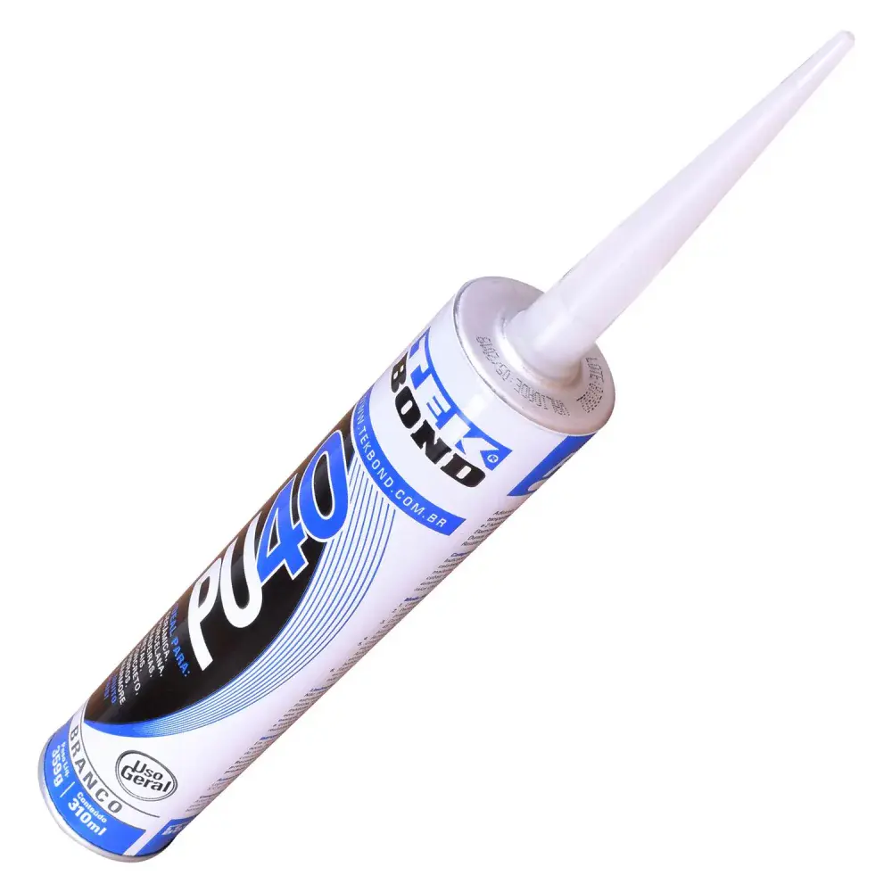 Adesivo poliuretano PU40 branco cartucho 310ML Tekbond — fotografia 3