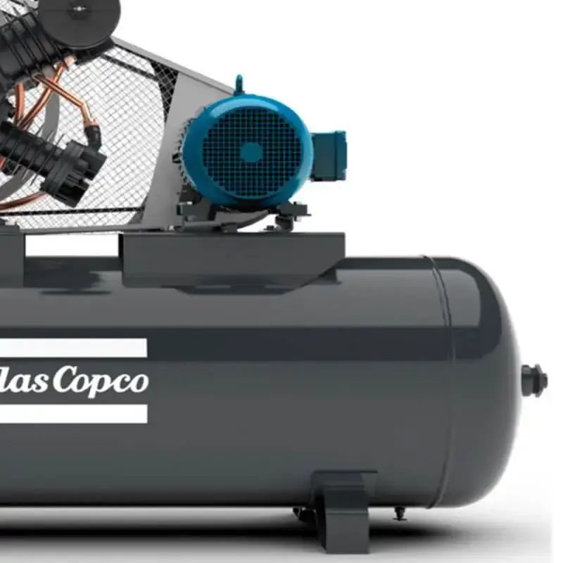Compressor de ar 60 pés 15.0 HP 425 litros 5 pistões 175 libras trifásico Atlas copco — fotografia 3