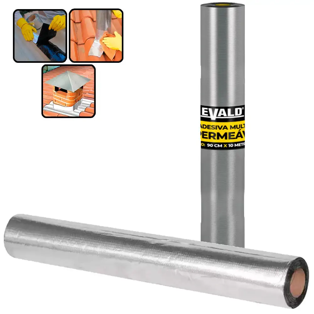 Fita Autoadesiva Multiuso Manta Asfáltica 90 CM x 10 Metros EVALD — fotografia de referência
