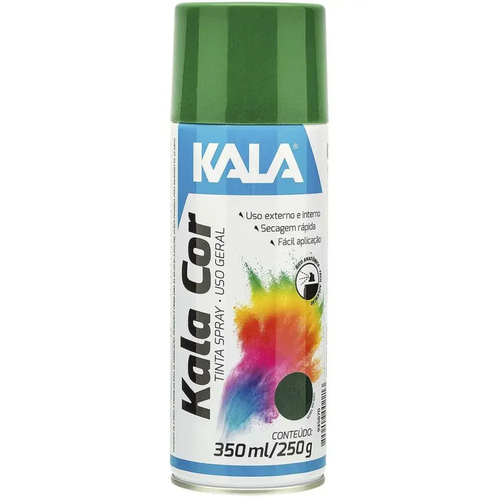 Tinta spray uso geral verde escuro 350ML Kala — fotografia de referência