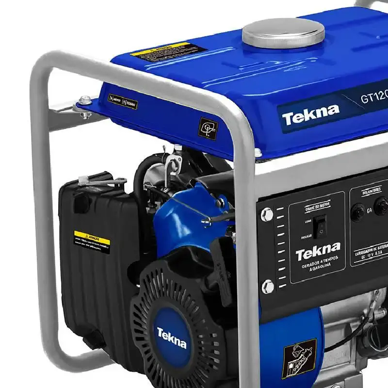 Gerador de Energia á Gasolina 1,2 KVA 4 Tempos GT1200 Monofásico TEKNA 110 V — fotografia 2
