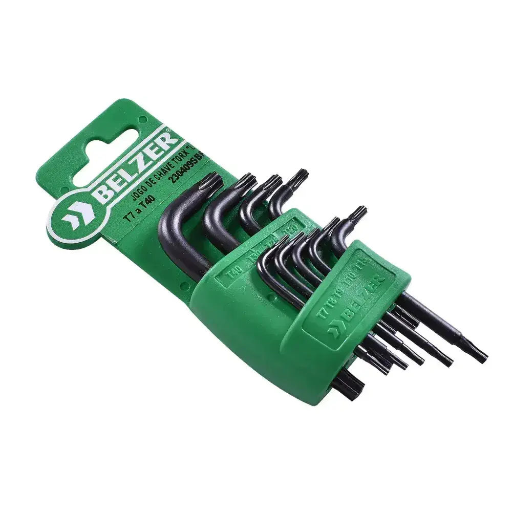 Chave torx tipo l jogo curto 230409SBR belzer - 9 peç Belzer/sata — fotografia 7