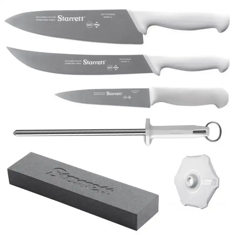 Kit de facas barbecue branco BKK-6W com 6 peças Starrett